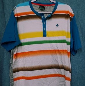 LRG Multi Color Stripe Polo Shirt